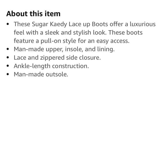 NEW Sugar Kaedy Black Vintage Floral Combat Boots Booties 7M - Picture 10 of 13